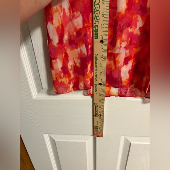 SAMI & JO XL women’s Red and Orange Sleeveless Blouse - Picture 7 of 7